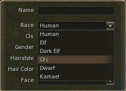 Select Lineage 2 Race